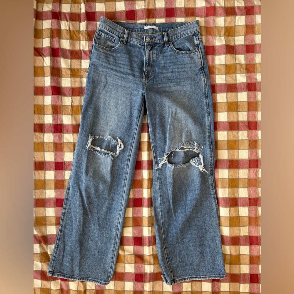 PacSun Light Blue Distressed 90s Baggy
